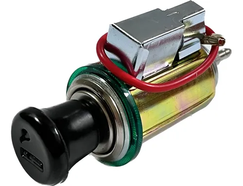 ENCENDEDOR DE CIGARROS CON LUZ VERDE 12V ARE280GR / 04208 IMPORTADO