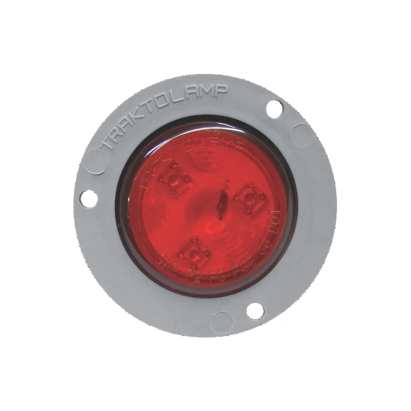 PLAFON ROJO DE REMACHE GRIS 2"  3 LEDS 12-24V 8022R TRAKTOLAMP