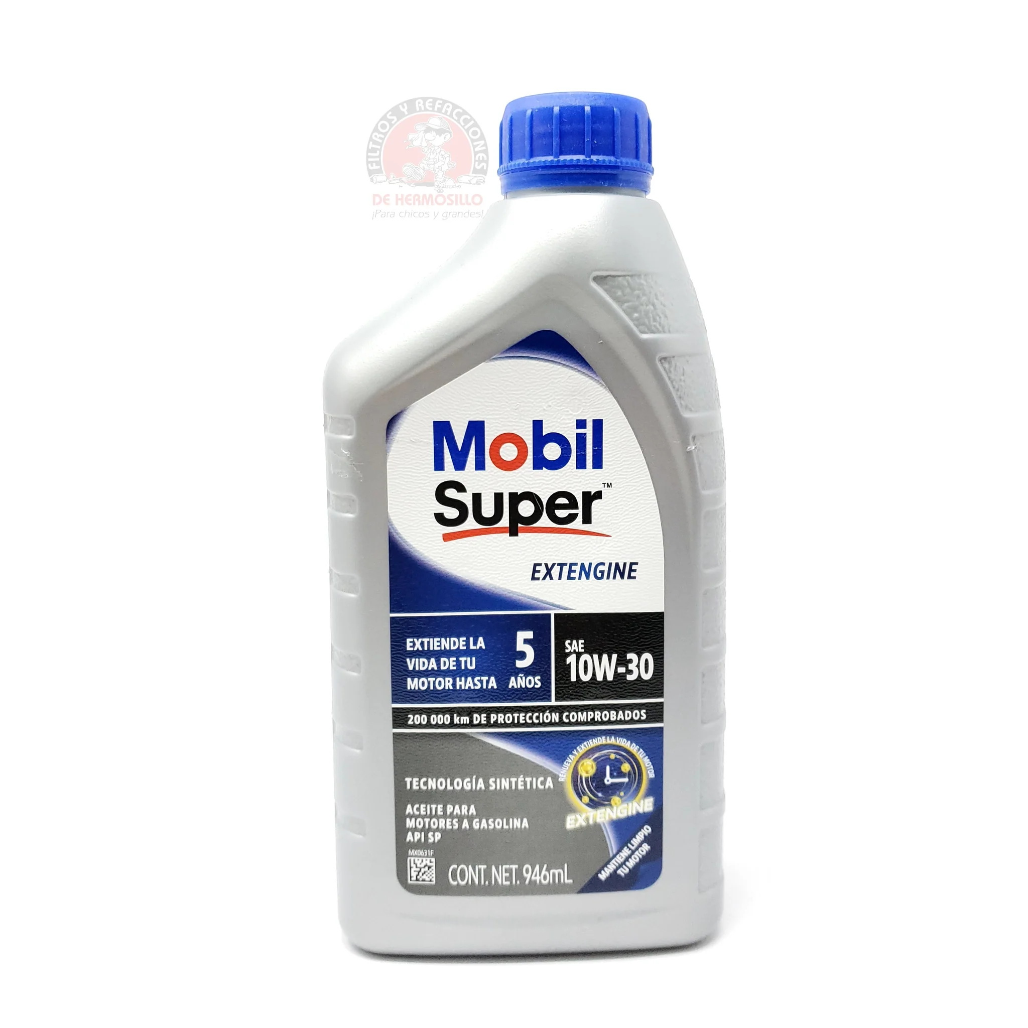 ACEITE MOBIL PARA MOTOR A GASOLINA SAE 10W-30 TECNOLOGÍA SINTÉTICA API SP 946ml